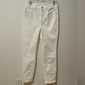 Talbots Flawless Fit High Waist Straight Leg Jeans White 6